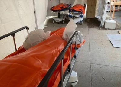 عکس، ازدحام کشته های کرونایی در راهرو های بیمارستان نیویورک