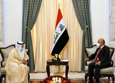 عراق، جزئیات رایزنی های شیخ الصباح در بغداد، دعوت از برهم صالح برای سفر به کویت